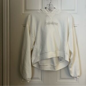 Abercrombie & Fitch Logo Hoodie White Size S
